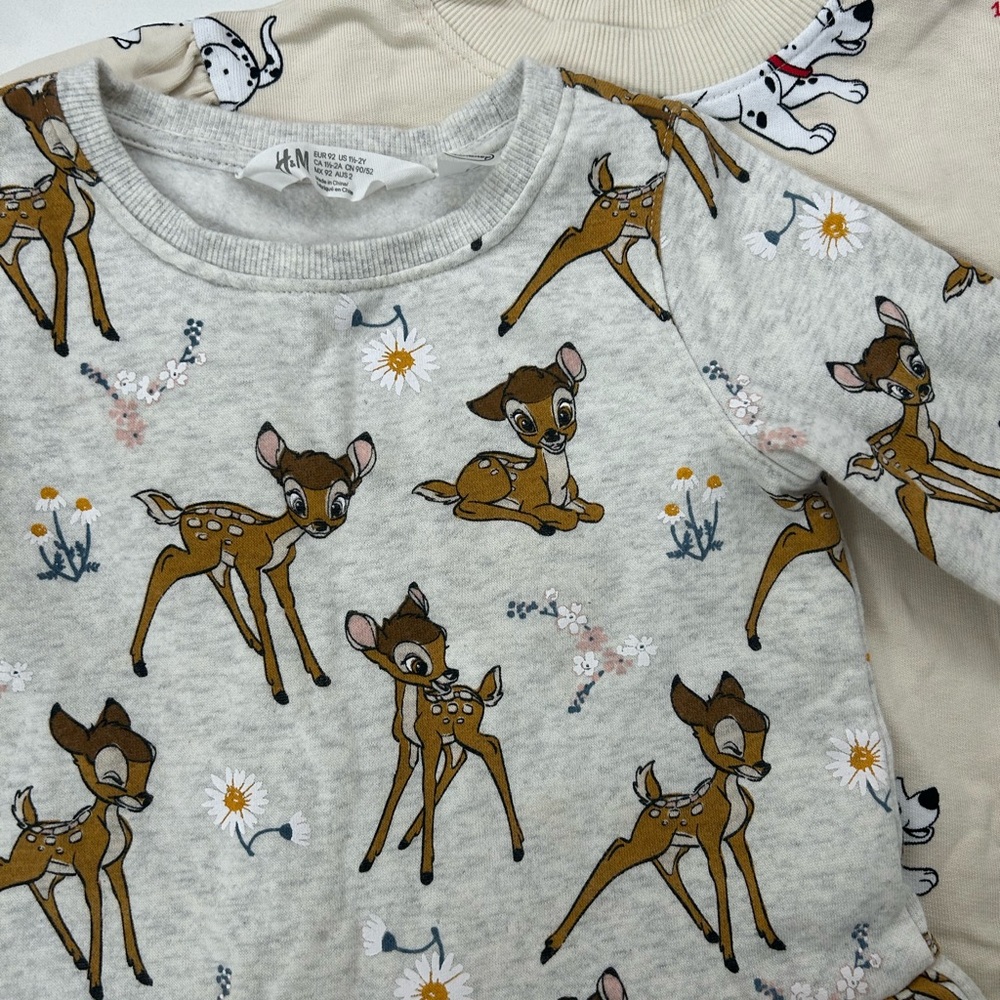 Disney Bambi and 101 Dalmatian Sweatshirt Bundle
